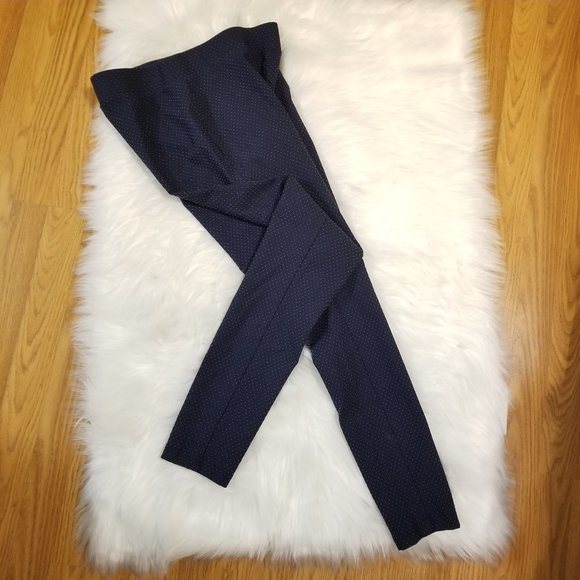 Tommy Hilfiger Women's Pull-on Mid-Rise Pants Navy/Polka Dot - Picture 1 of 12